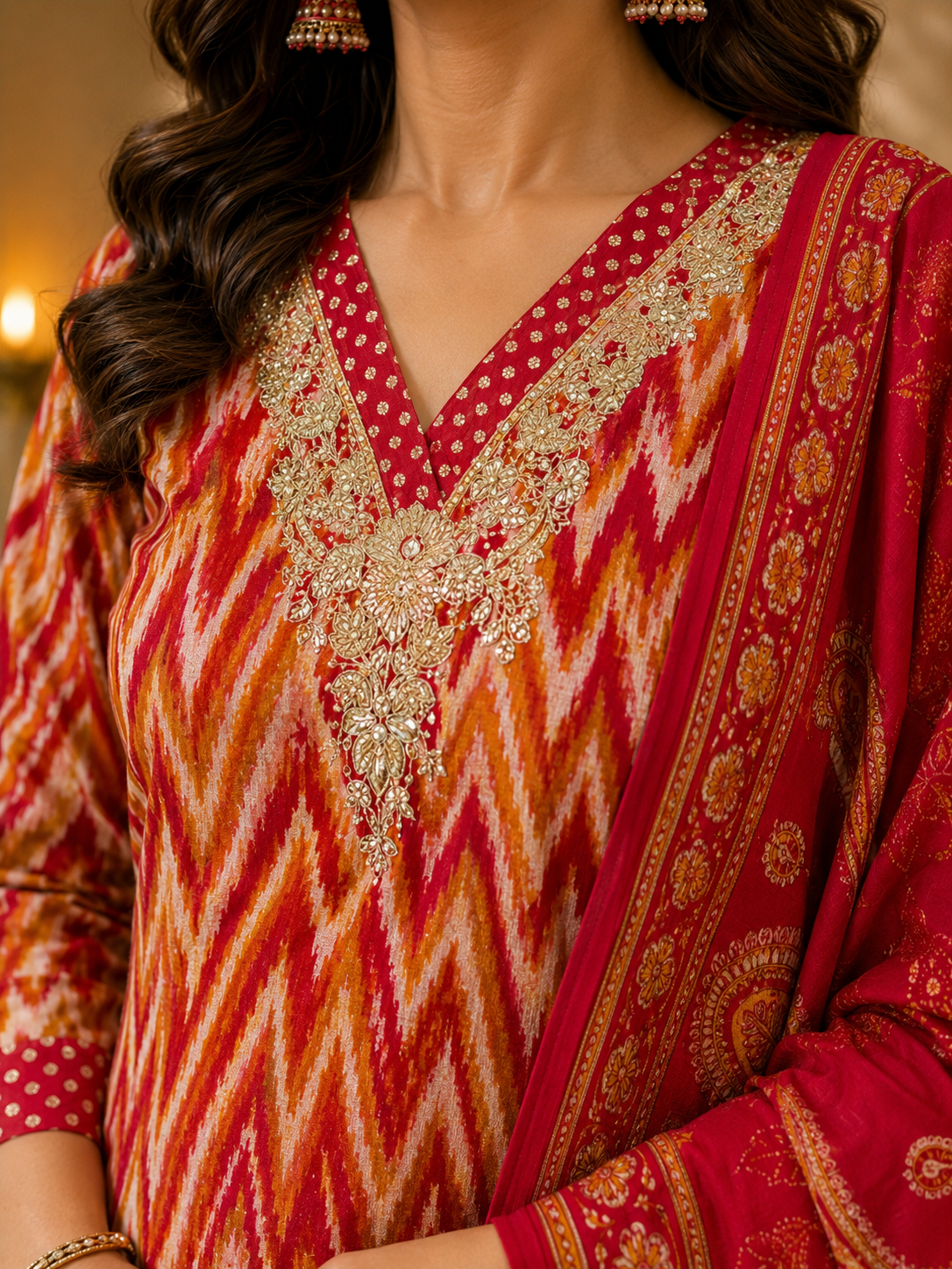 Chevron Leheriya Set
