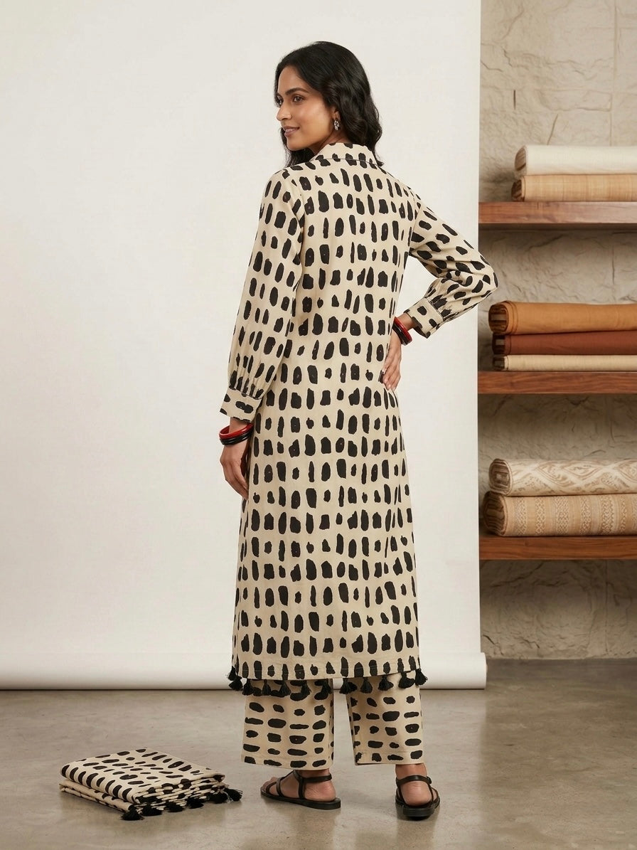 Ivory Dusk Printed Kurta Co-Ord Set