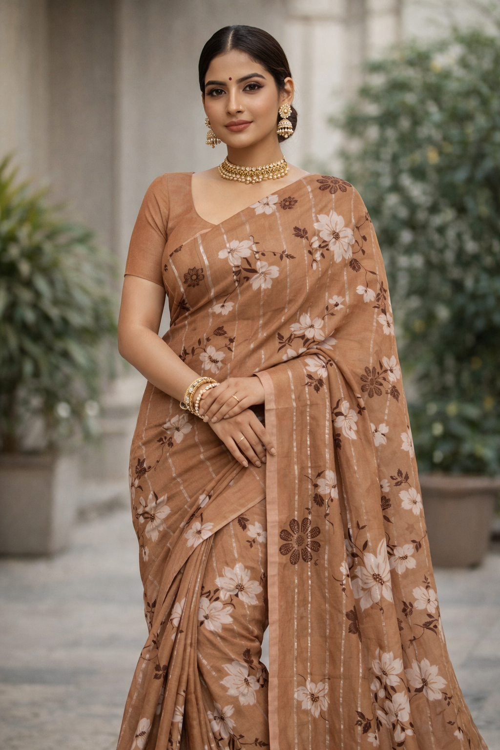 Floral Grace Soft Everyday Saree