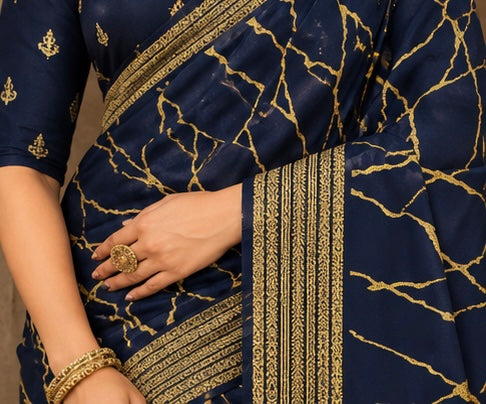 Zariya Lehriya Weave Saree
