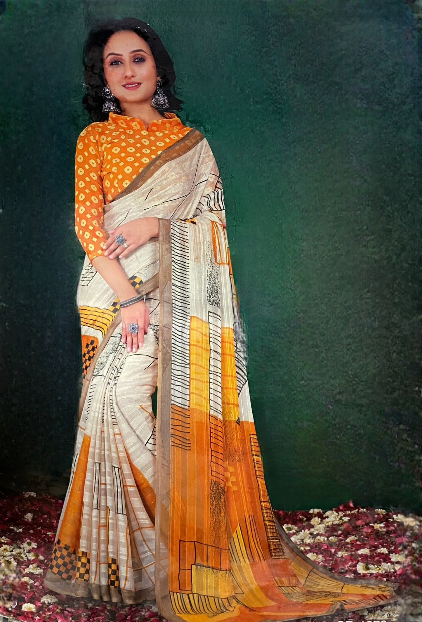 Amber Mosaic Handloom Saree