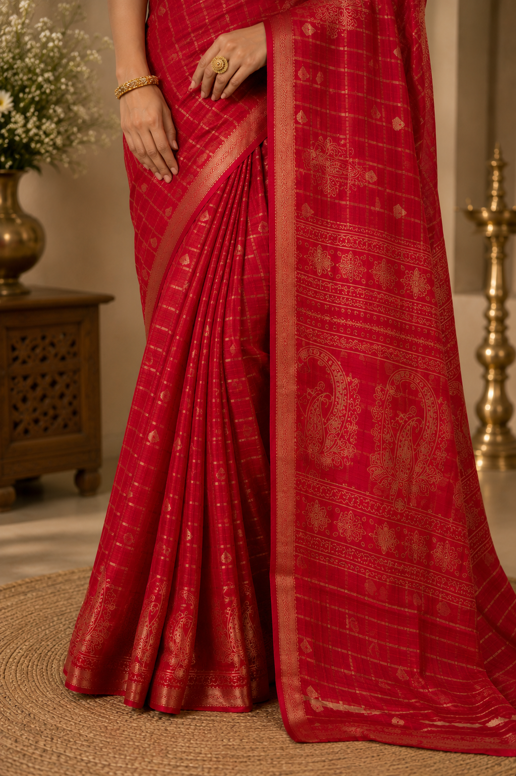 Royal Rangoli Zari Saree