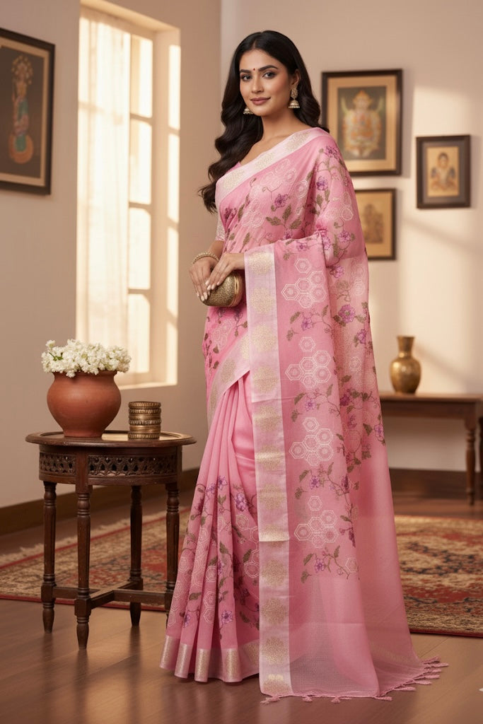 Floral Serenity Saree