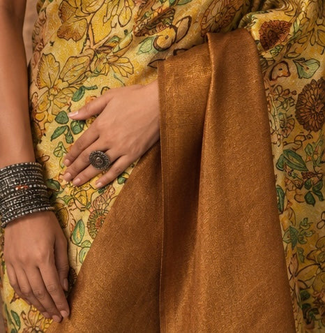 Sunlit Heritage Bloom Saree