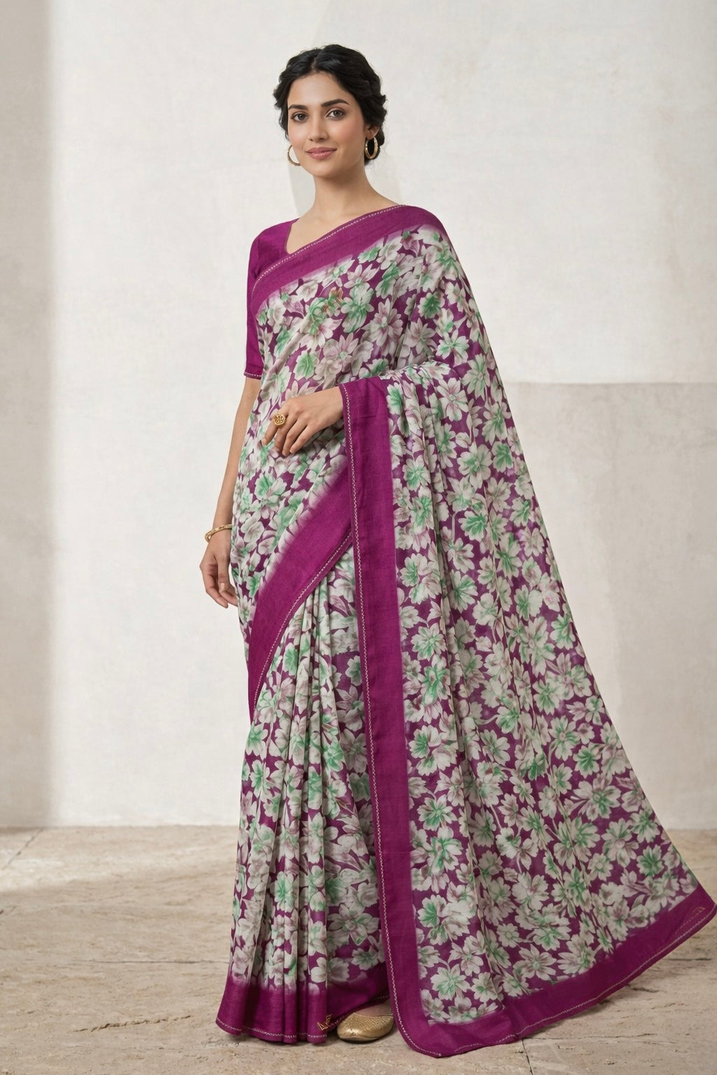 Bloom Gracee Floral Printed Saree