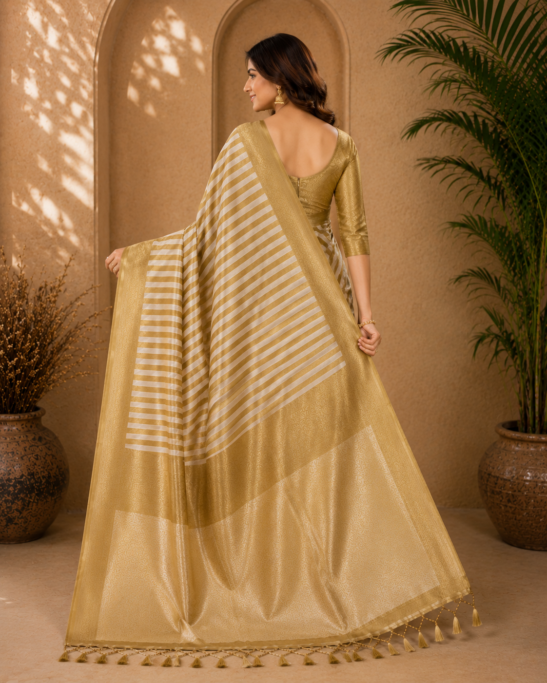 Regal Leheriya Zari Saree