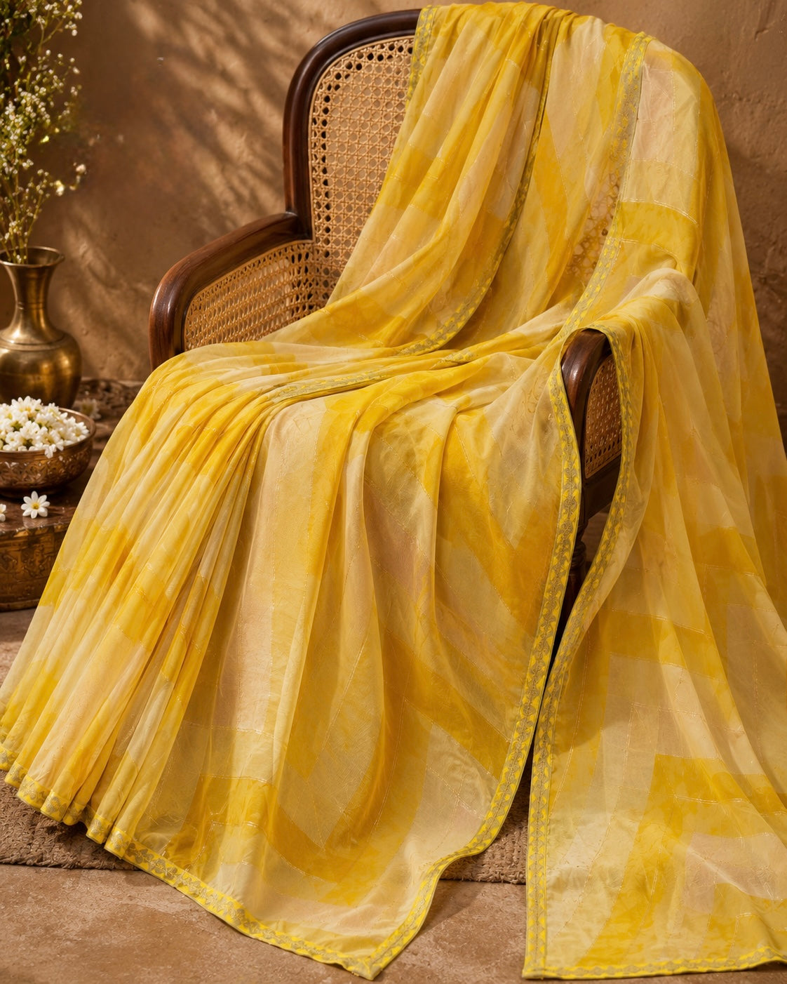 Sunlit Check Weave Saree
