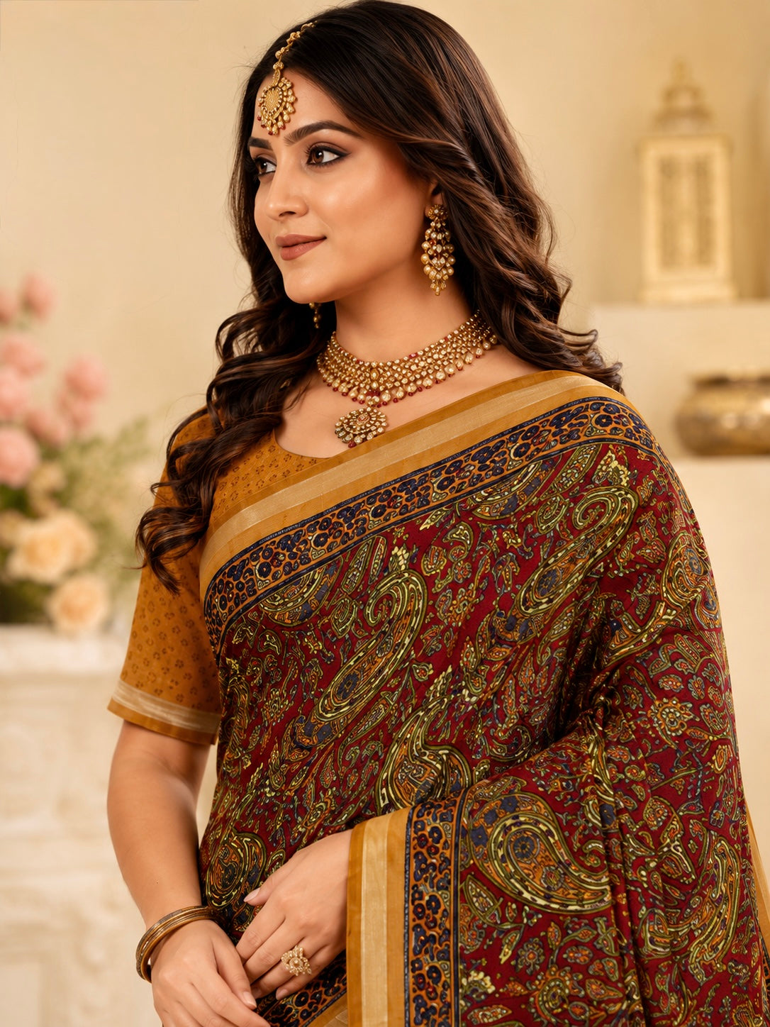 Royal Paisley Printed Saree