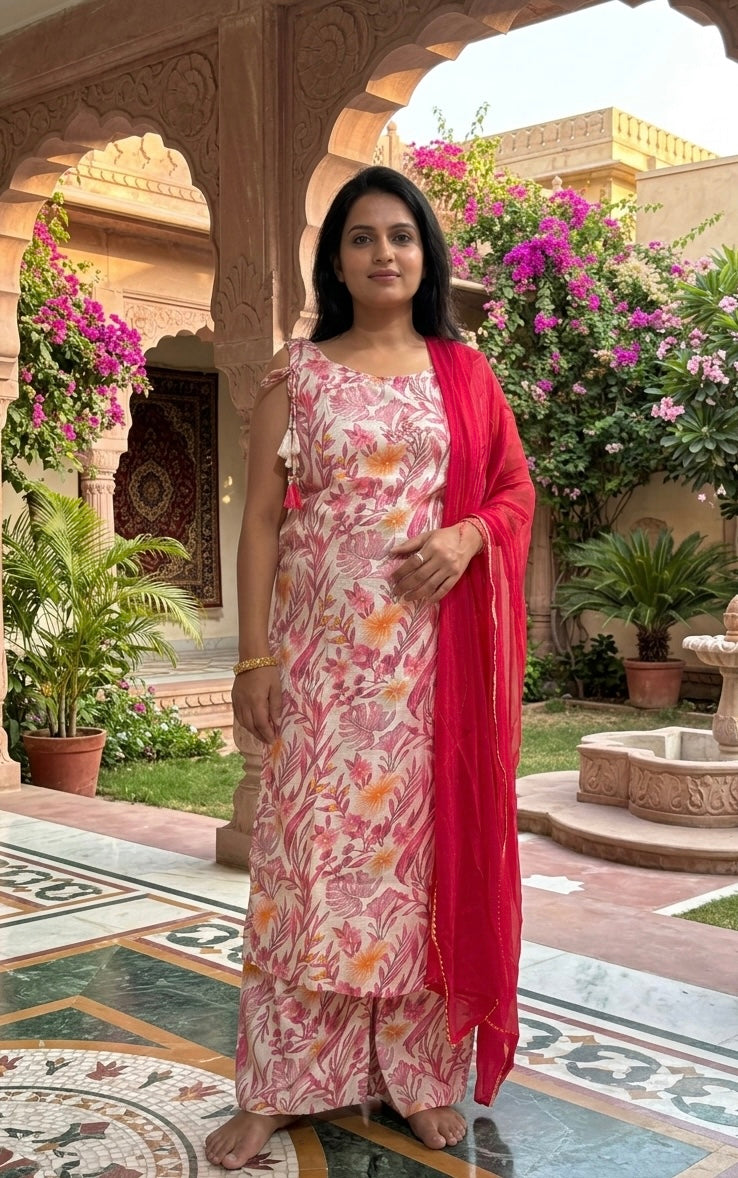 Blush Garden Palazzo Set