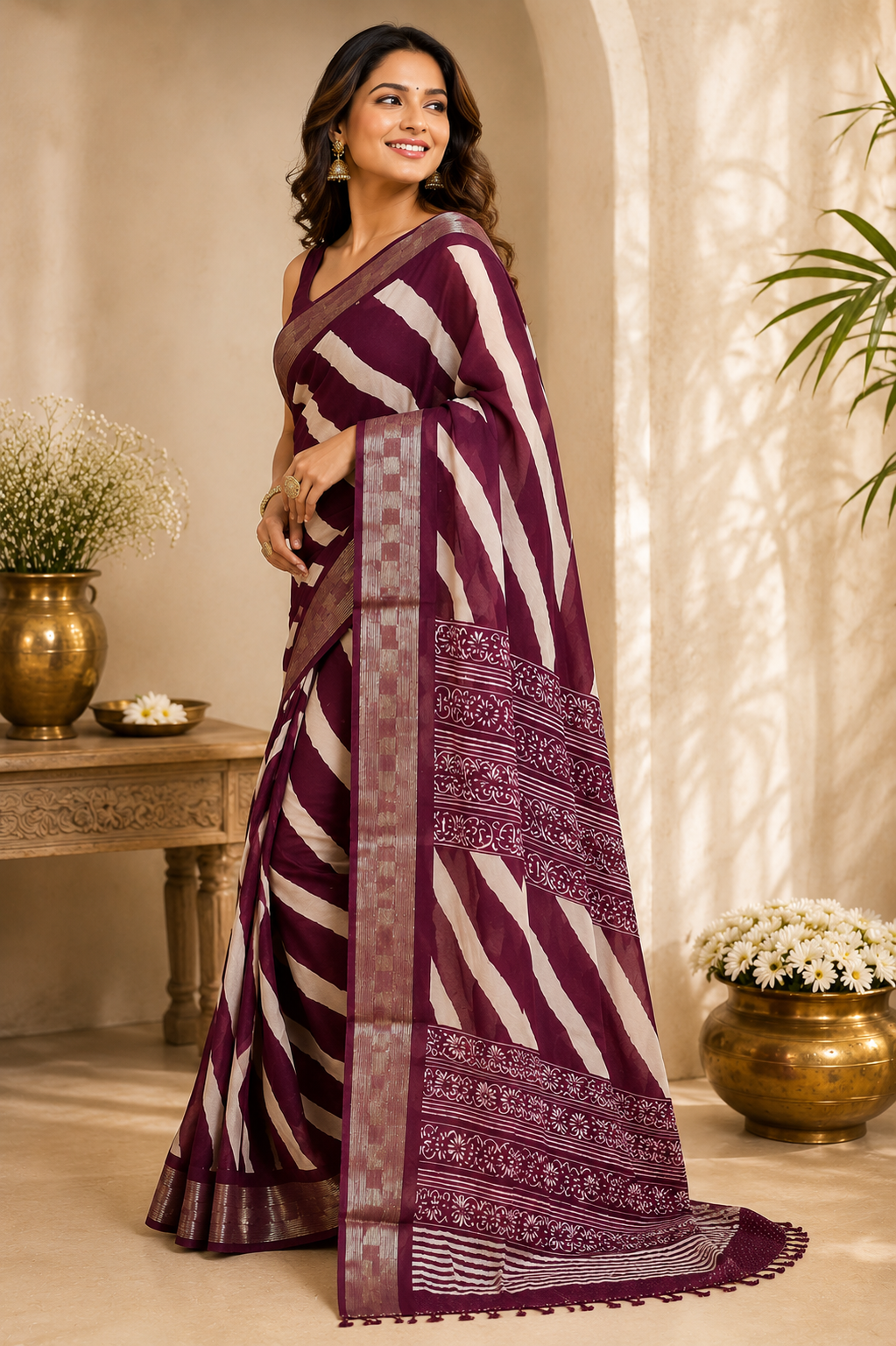 Rajvanshi Leheriya Heritage Saree