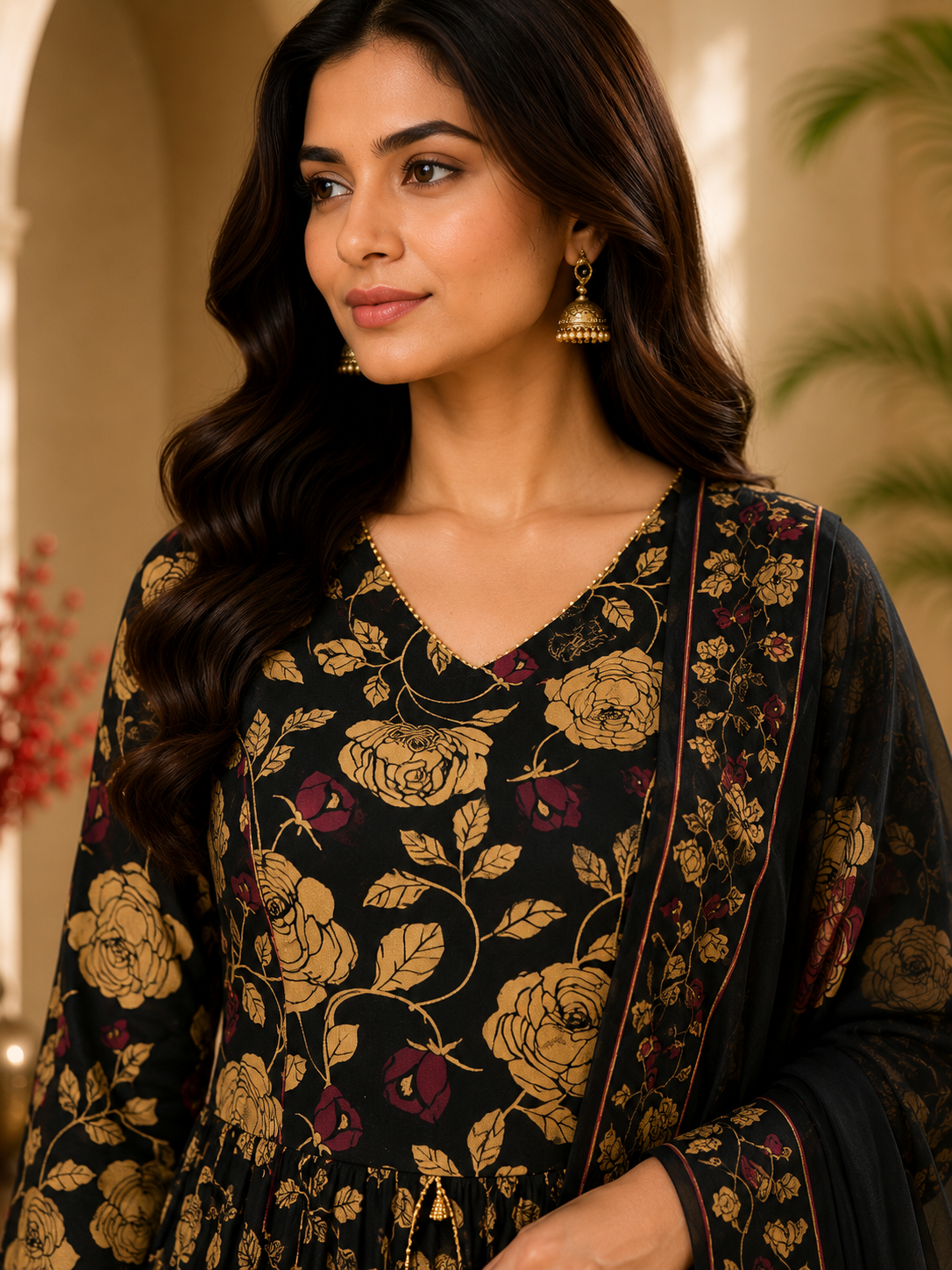 Noir Gulbahar Anarkali Set