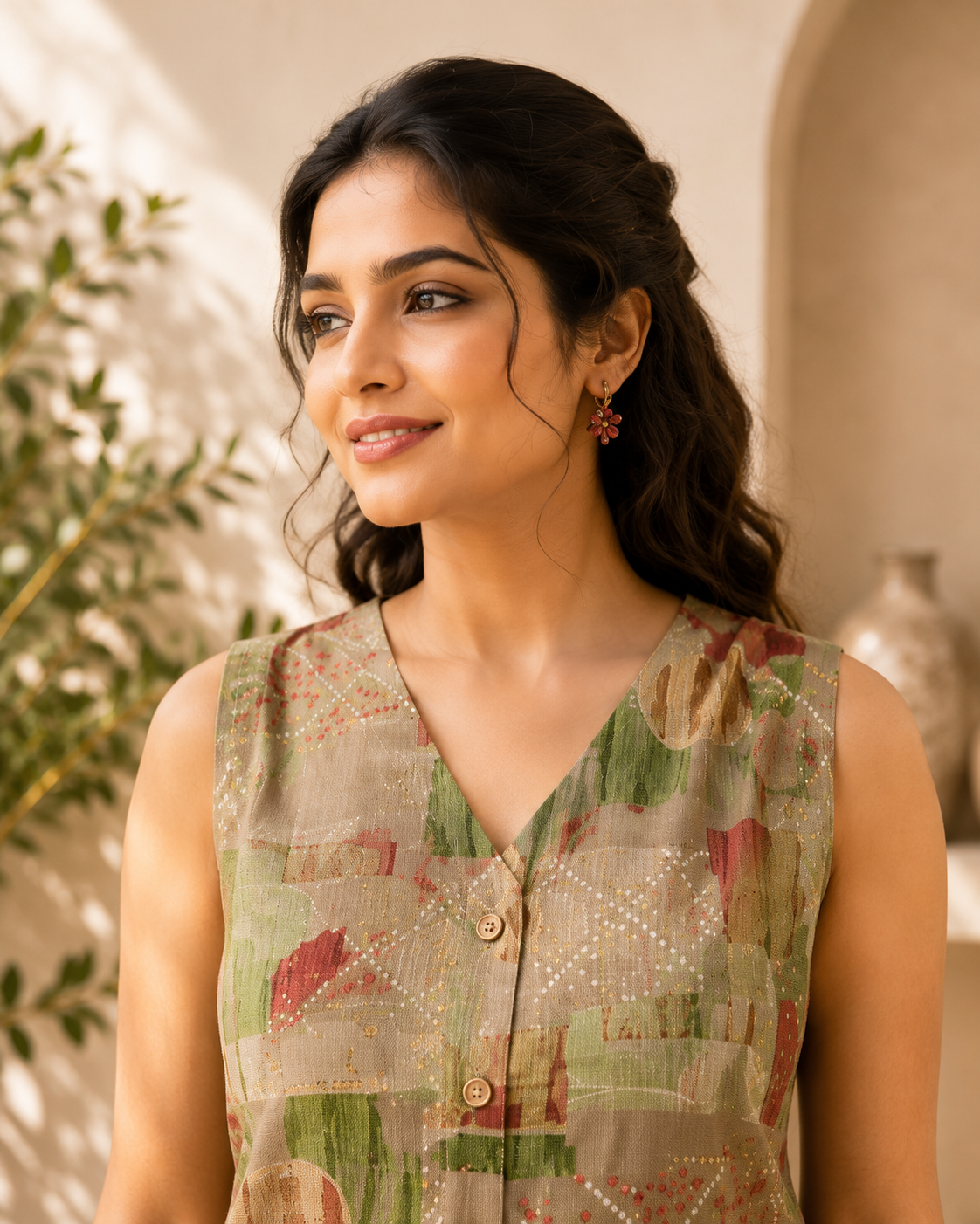 Sage Mosaic Summer Co-Ord Set