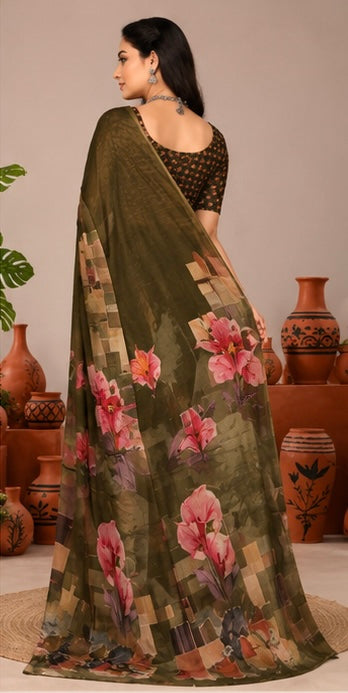 Aarohi Mosaic Bloom Saree