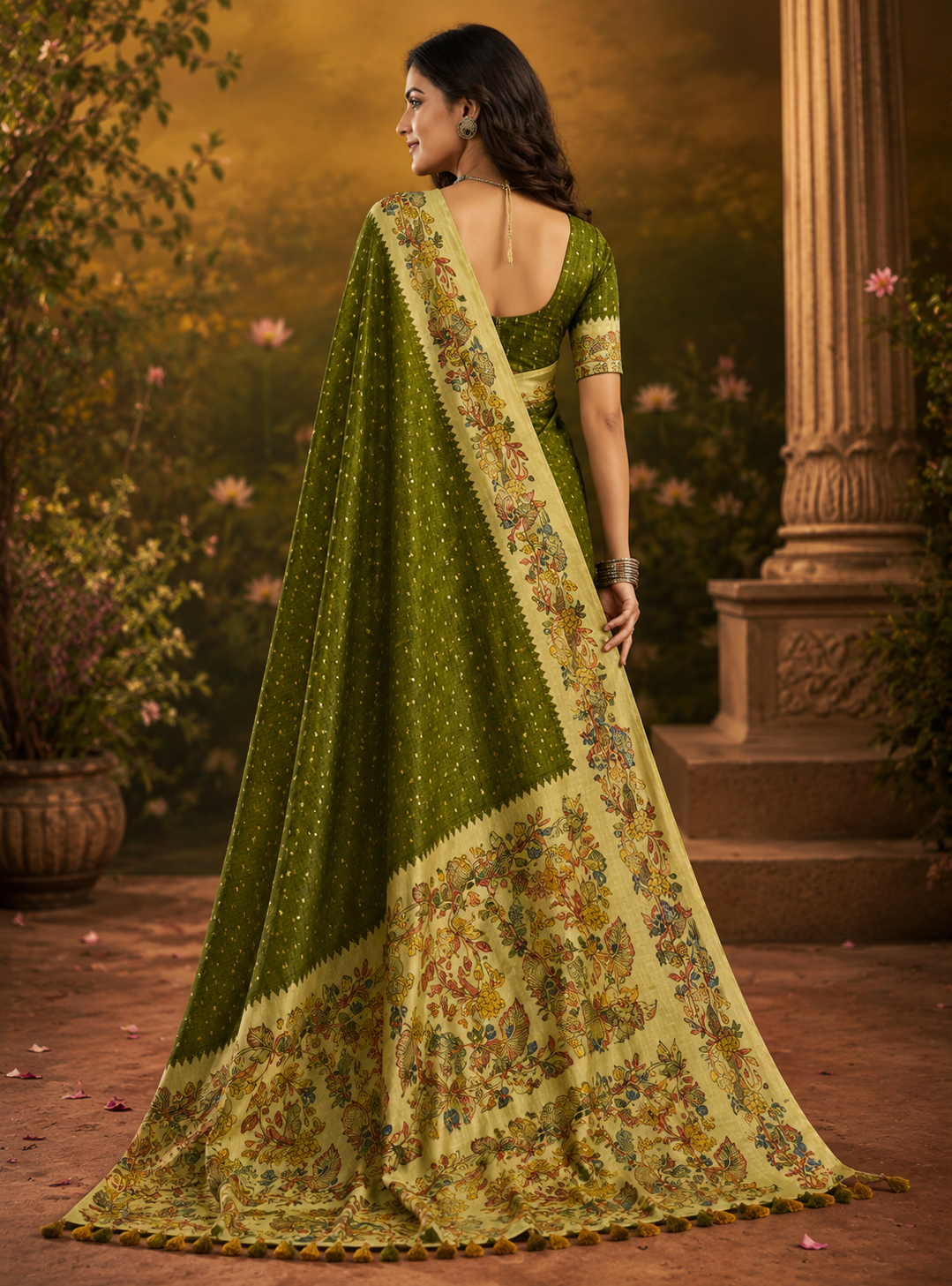 Heritage Kalamkari Printed Saree