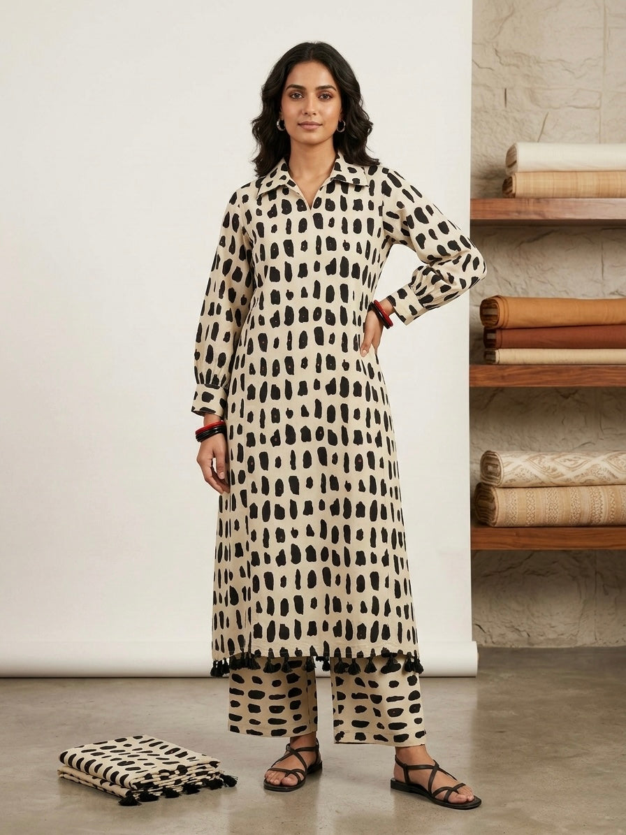 Ivory Dusk Printed Kurta Co-Ord Set