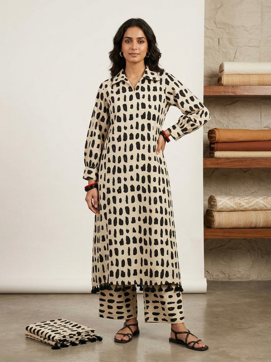 Ivory Dusk Printed Kurta Co-Ord Set