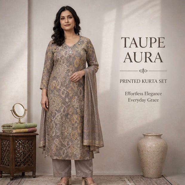 Taupe Aura Kurta Set