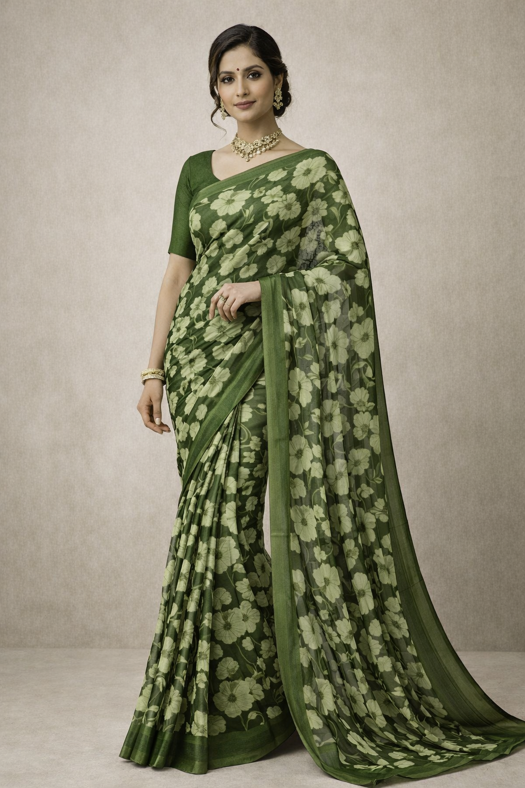 Floral Whisper Printed Saree