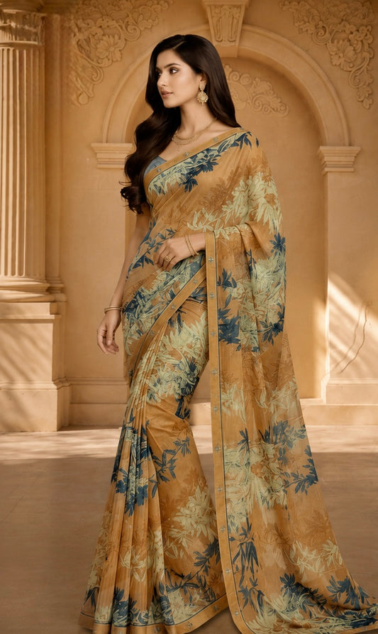 Desert Willow Printed Saree