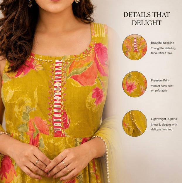 Sunshine Garden Anarkali Set