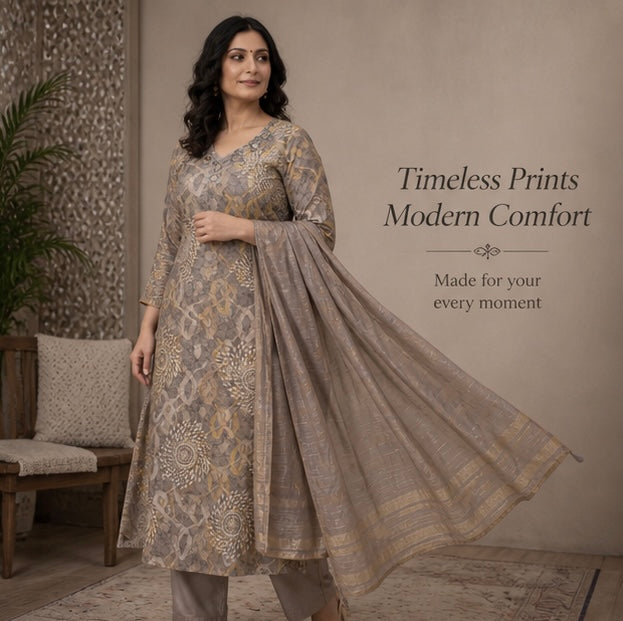 Taupe Aura Kurta Set