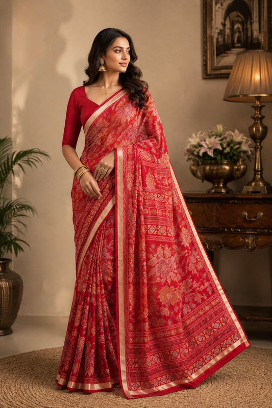 Royal Crimson Heritage Saree