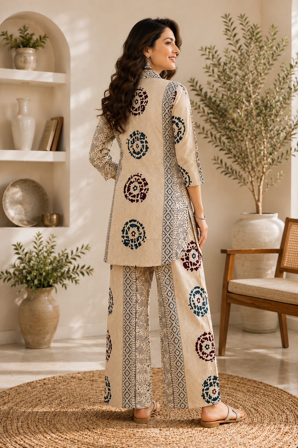 Ivory Heritage Printed Co-Ord Set