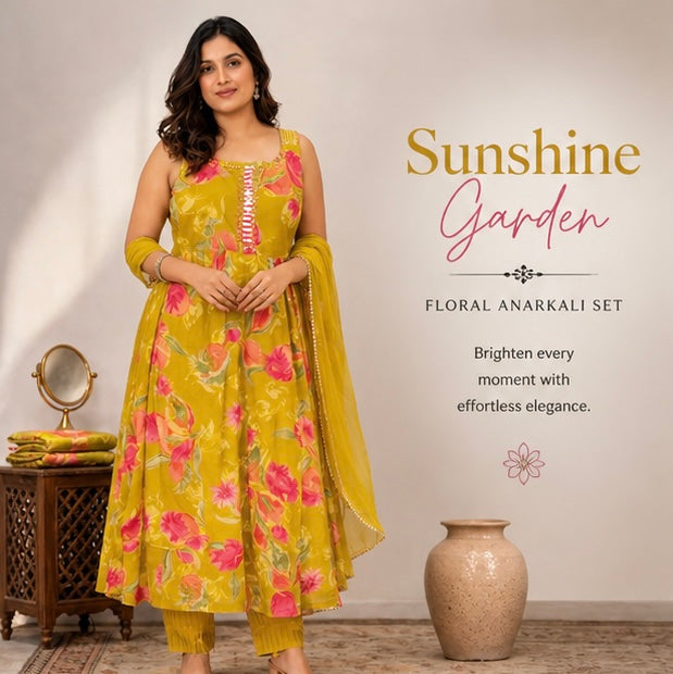 Sunshine Garden Anarkali Set