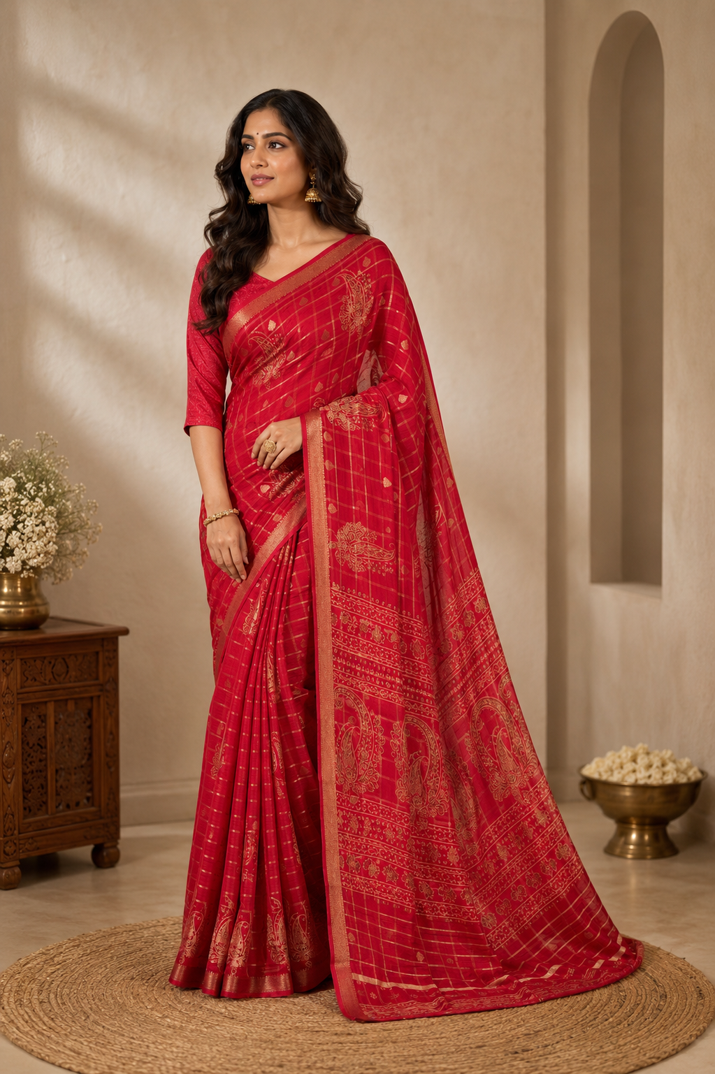 Royal Rangoli Zari Saree