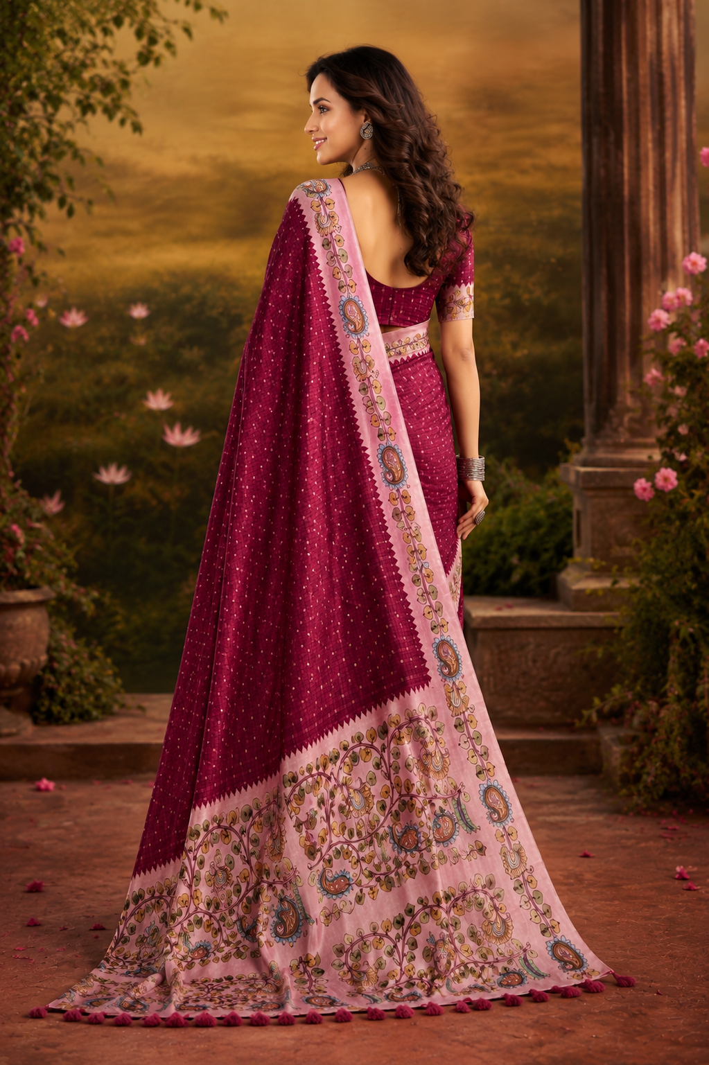 Heritage Kalamkari Printed Saree