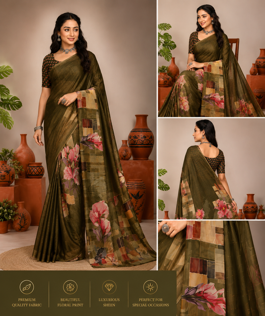 Aarohi Mosaic Bloom Saree