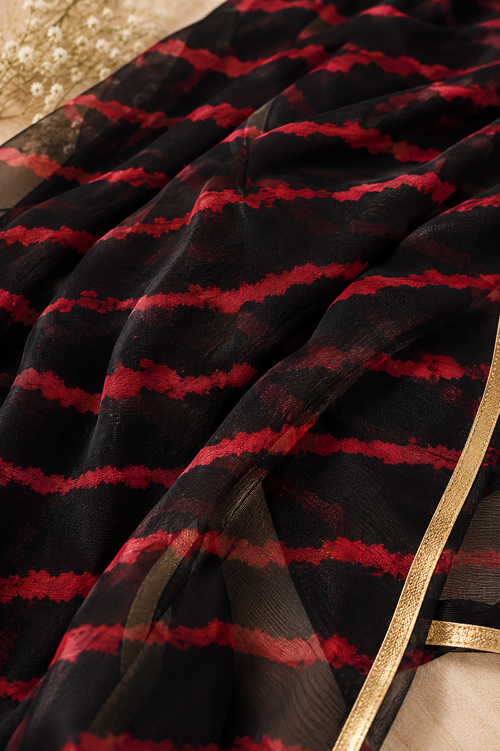 Midnight Leheriya Grace Saree