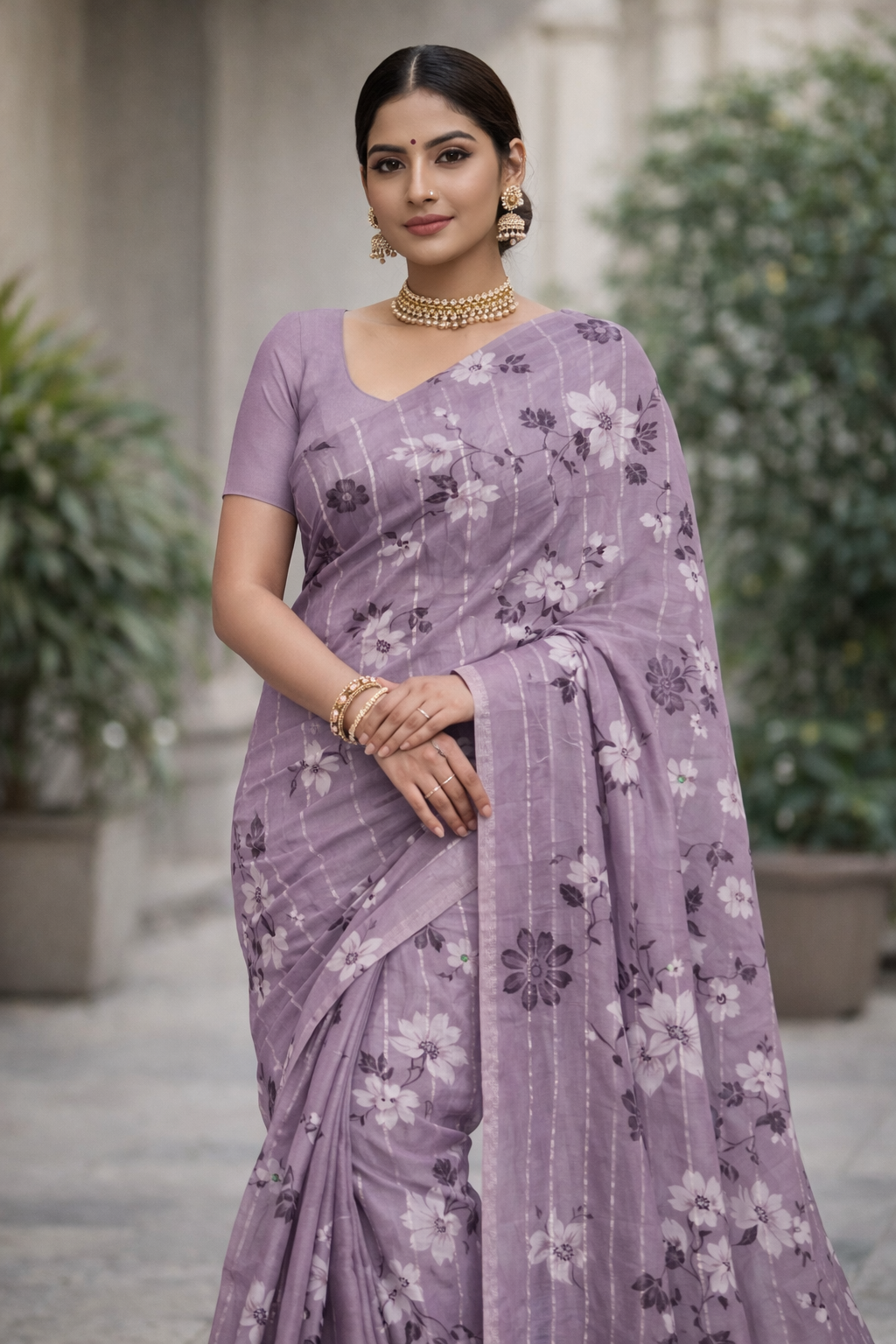 Floral Grace Soft Everyday Saree