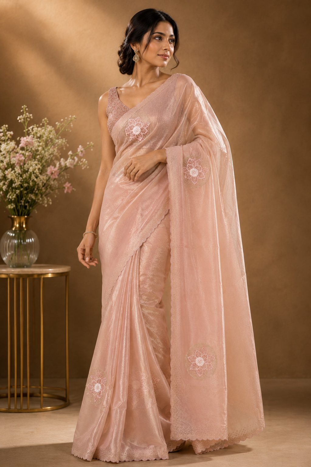 Blush Pearl Whisper Saree