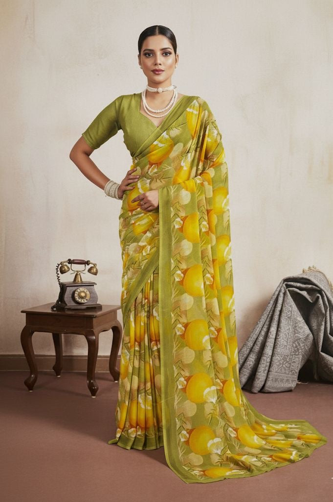 Floral Printed Saree
