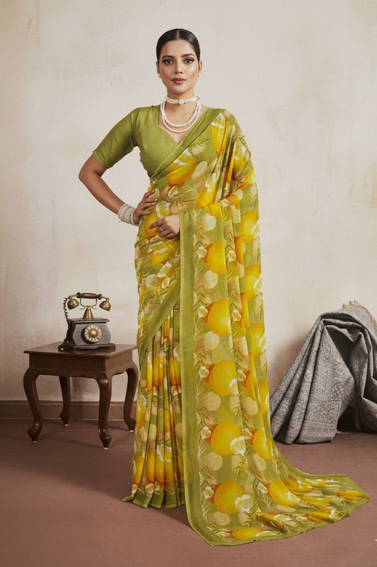 Floral Printed Saree