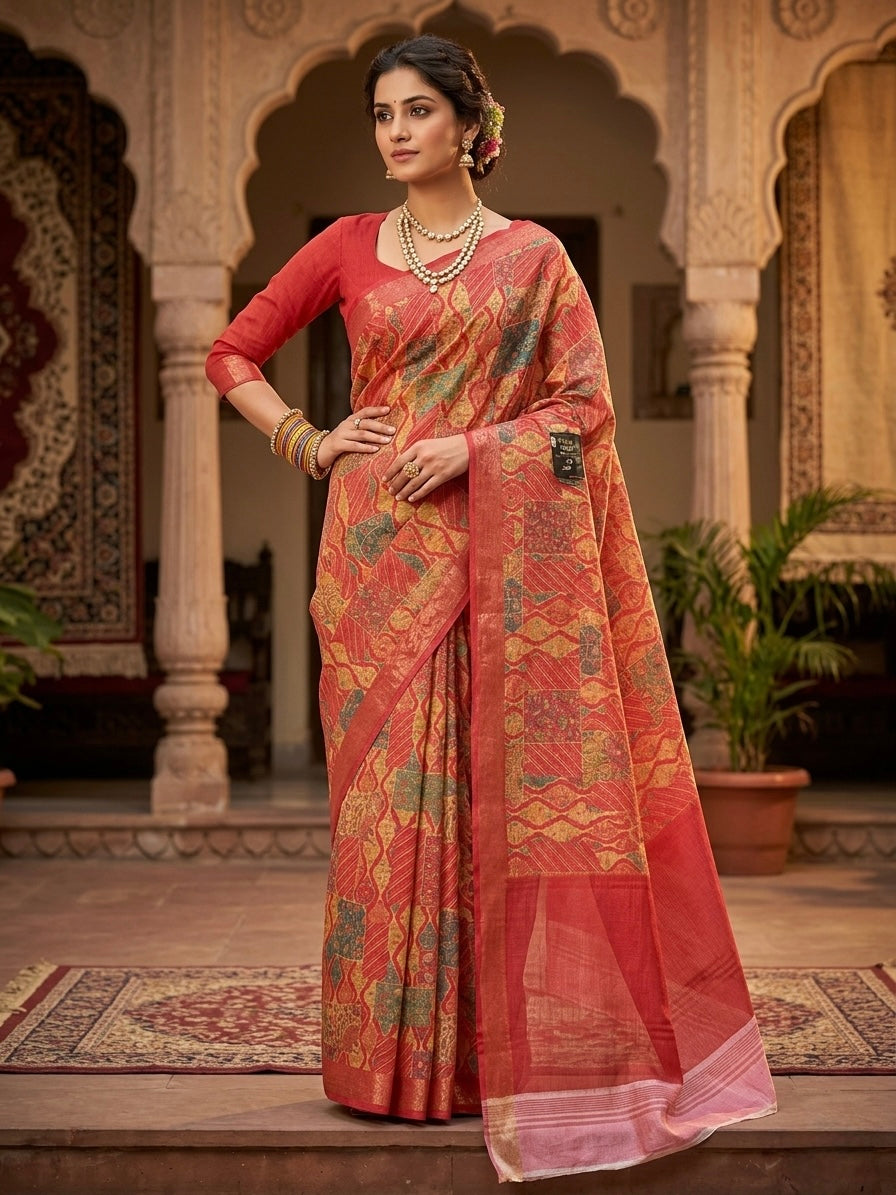 Rangrez Heritage Printed Saree