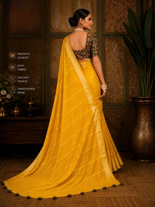 Classic Zari Border Saree