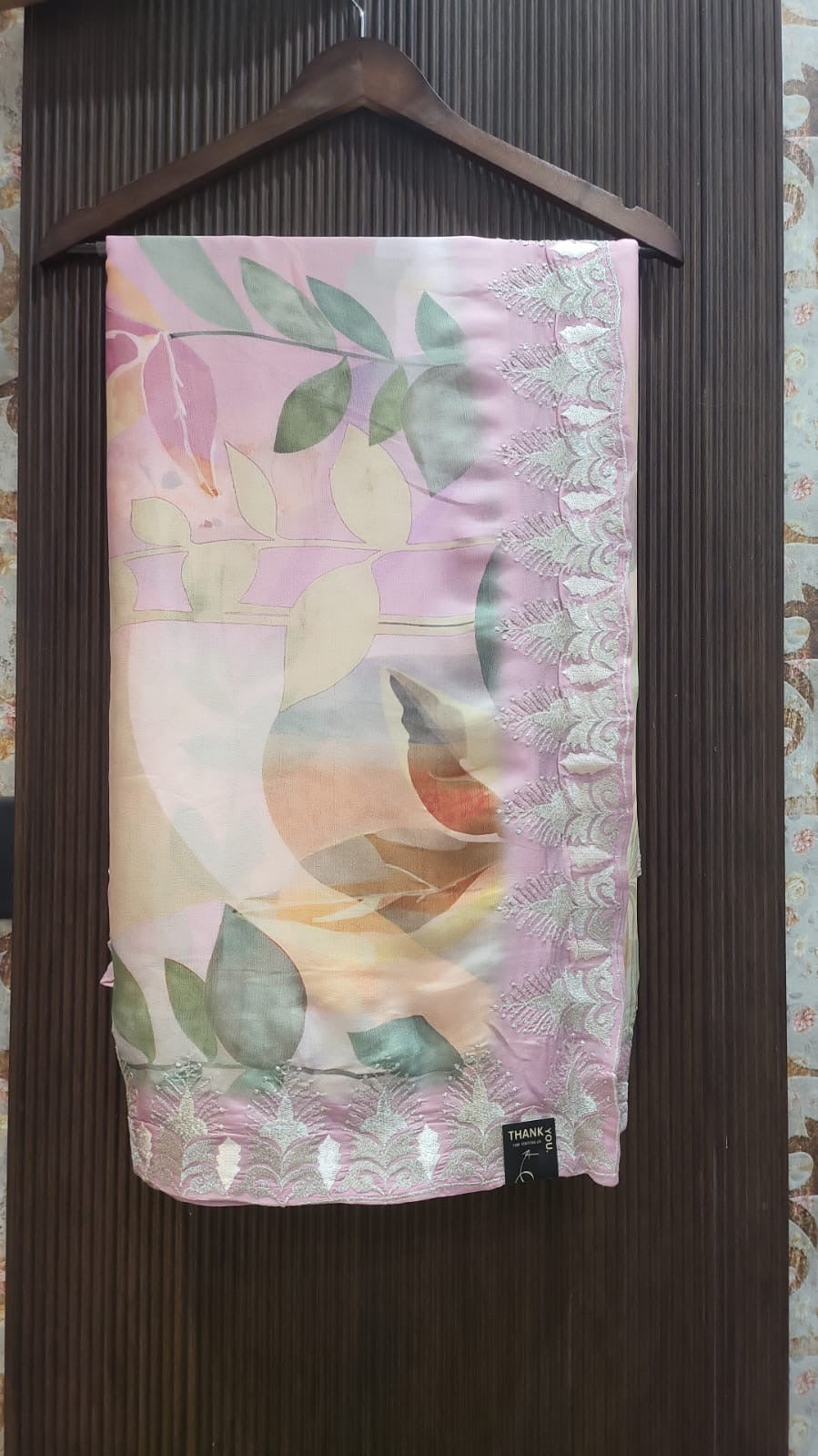 Soft Pastel Floral Printed Saree