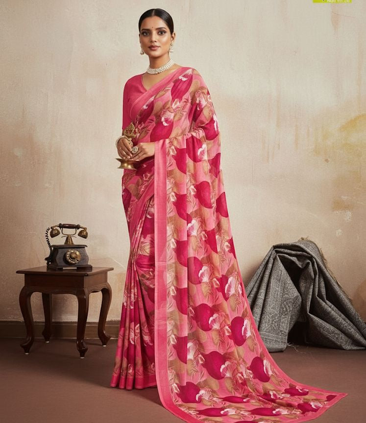 Floral Printed Saree