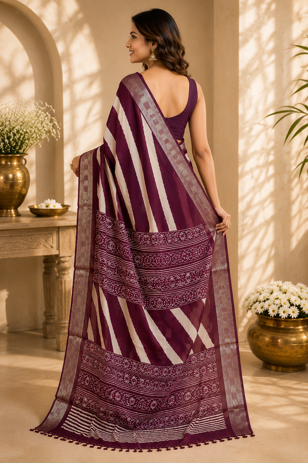 Rajvanshi Leheriya Heritage Saree