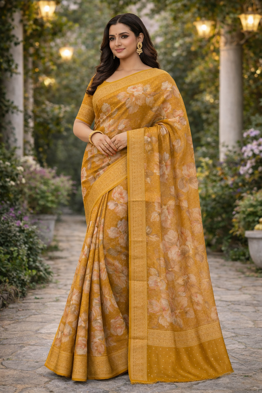 Garden Zari Organza Saree