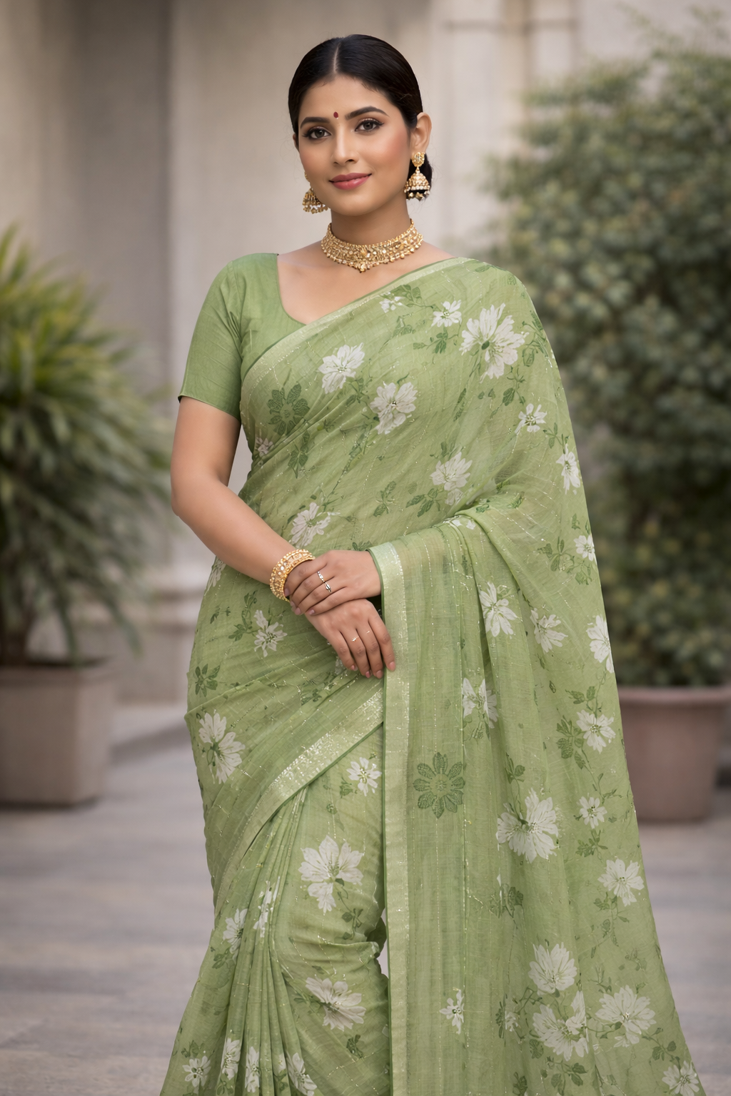 Floral Grace Soft Everyday Saree