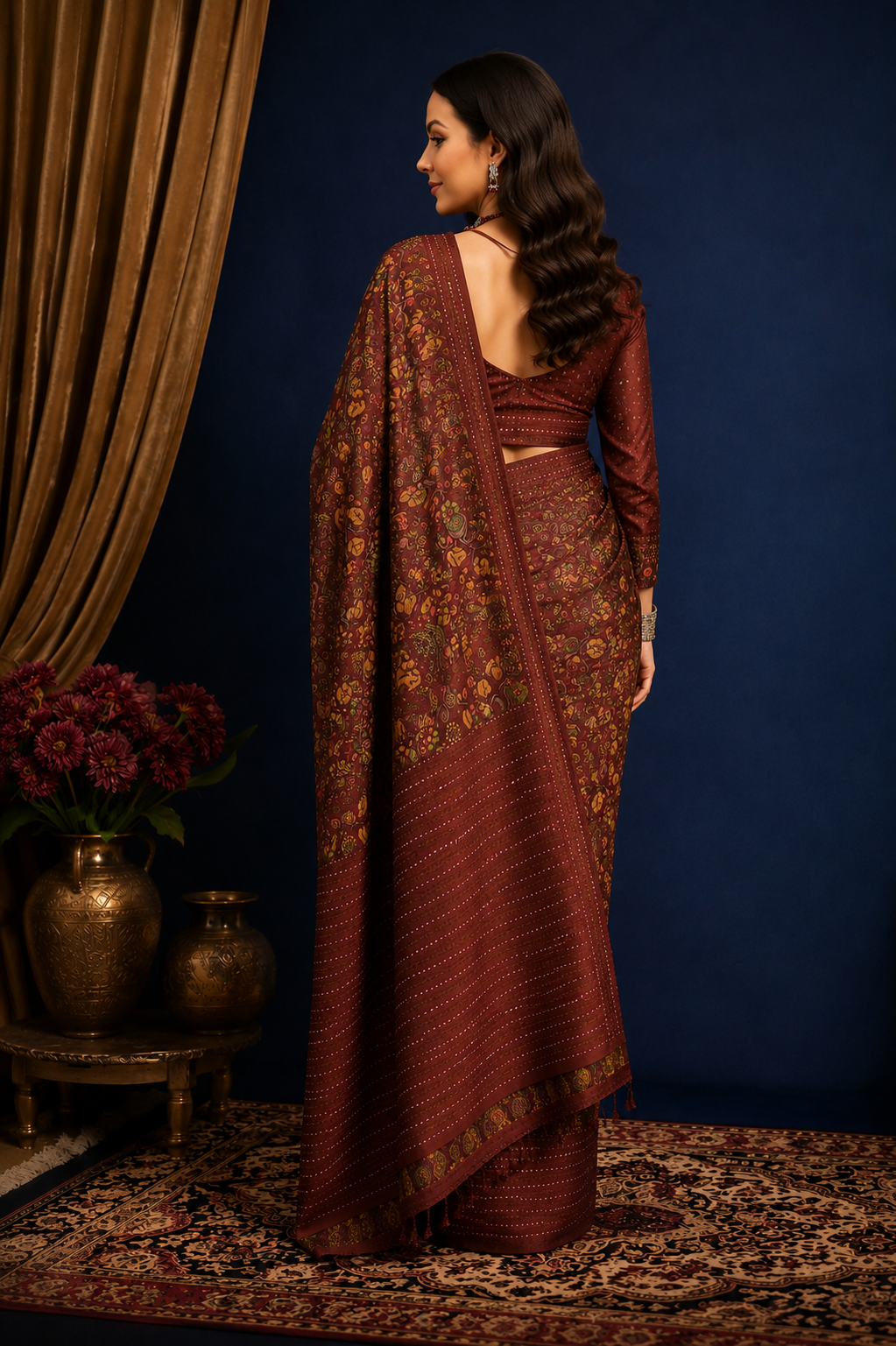 Gulnaar Printed Silk Saree