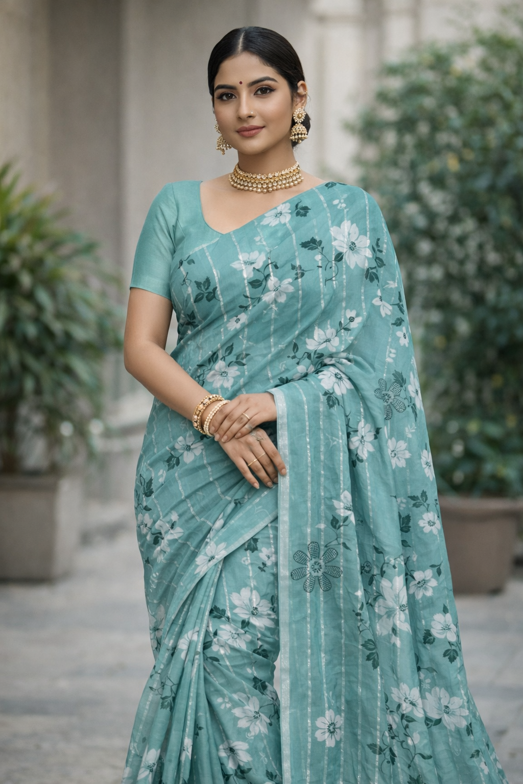 Floral Grace Soft Everyday Saree