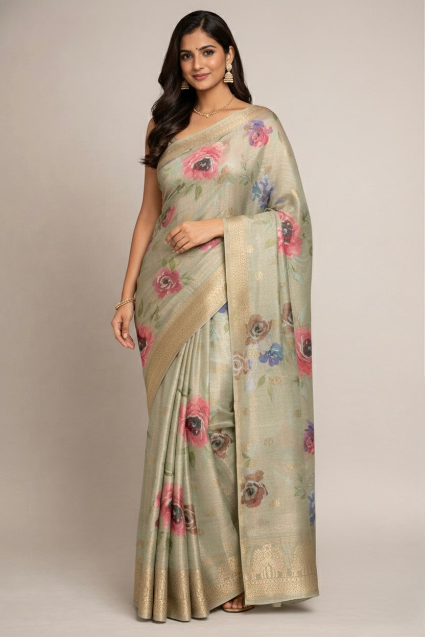 Bloom Royale Tissue Silk Saree