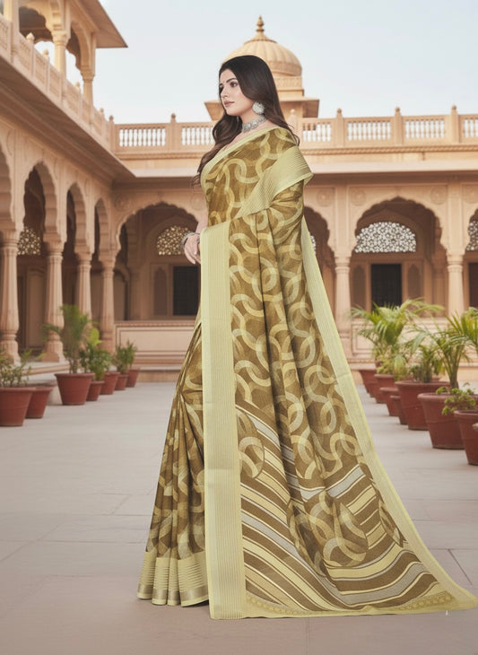 Golden Dune Printed Saree