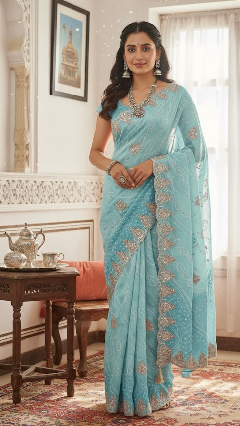 Enchanting Bandhani Saree