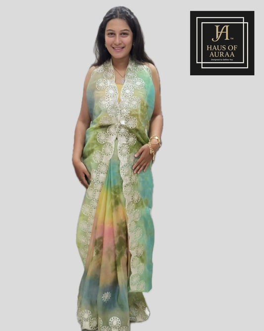 Dreamy Multi-color Pastel Saree