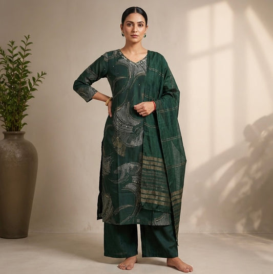 Emerald Grace Kurta Set
